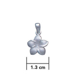 Plumeria - Hawaii National Flower Silver Small Pendant - DiveSilver Jewelry